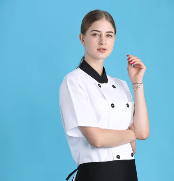 High Quality Short Sleeve Japanese Designer Chef Uniform Chef Coat Jacket Catering Uniform