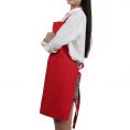 Red color polyester cotton blend durable breathable bib adult apron