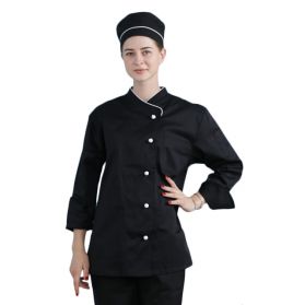 black red white chef coat