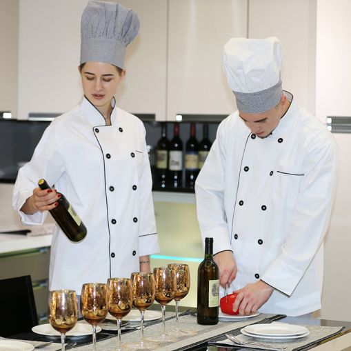 Unisex double breasted white chef jacket