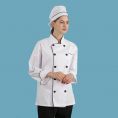 Unisex double breasted white chef jacket