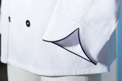 Unisex double breasted white chef jacket