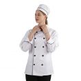 Unisex double breasted white chef jacket