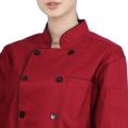 black red white chef coat