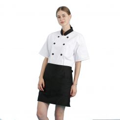 Professional short sleeve| double breasted|  Chef Uniform | 65/35 Poly Cotton | Customizable with Logo & Size