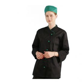 JHCS-19101W White Double-Breasted Short Sleeve Chef Jacket