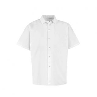 JHCS-19109 White Chef Jacket Short Sleeve with Chest Pocket