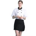 JHCS-19101W White Double-Breasted Short Sleeve Chef Jacket