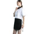 JHCS-19101W White Double-Breasted Short Sleeve Chef Jacket